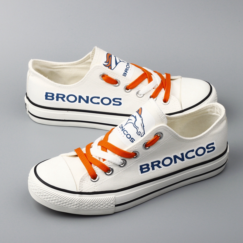 Women's NFL Denver Broncos Repeat Print Low Top Sneakers 002